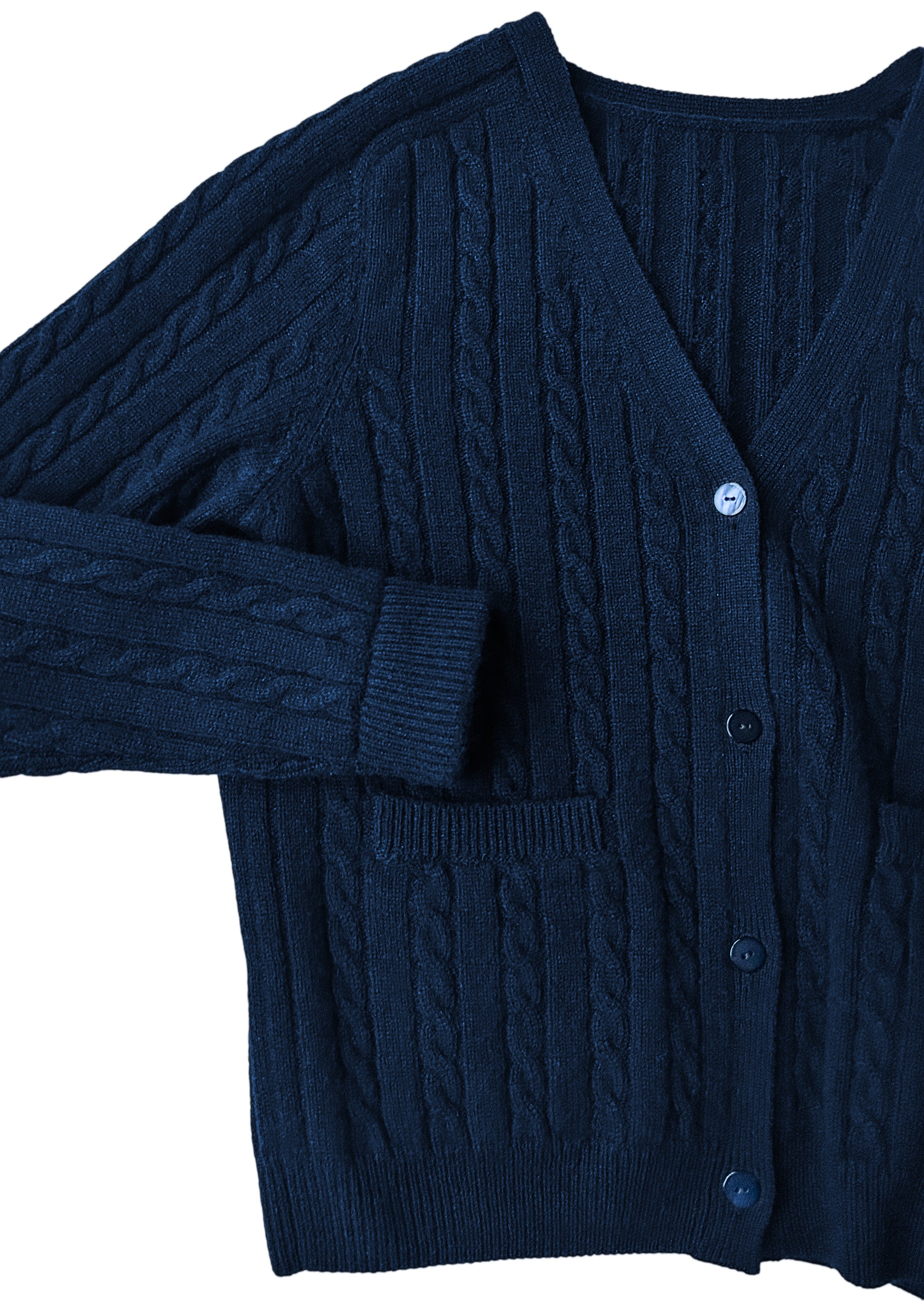 Cashmere Cable Knit Cardigan Women