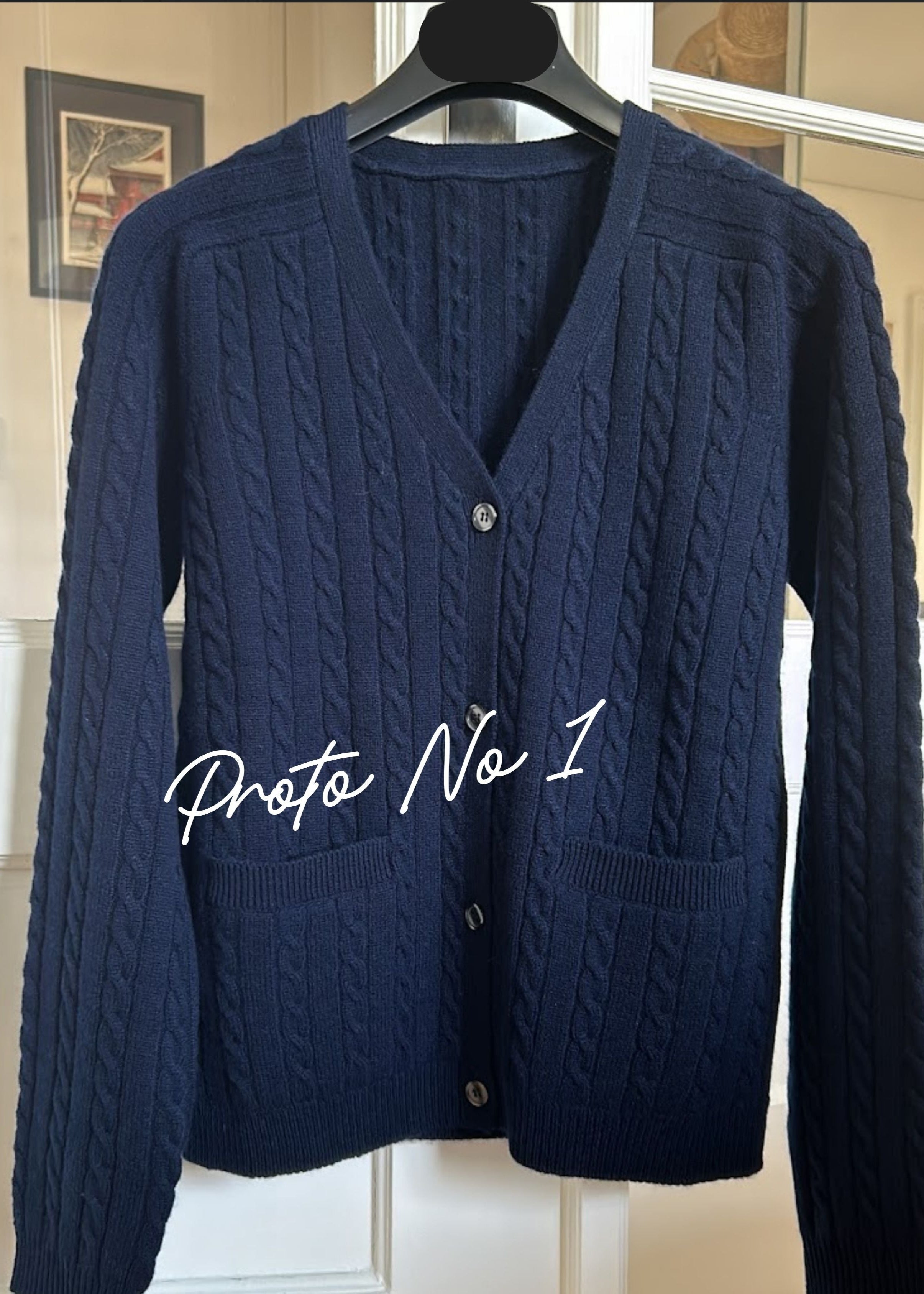 Cashmere Cable Knit Cardigan Unisex